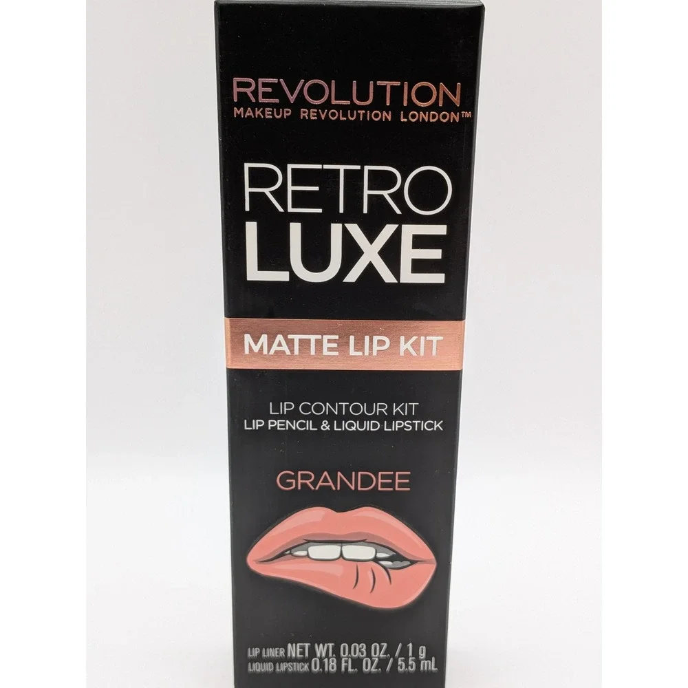 2 Revolution Retro Luxe Matte Lip Kit Grandee - Pink Nude .